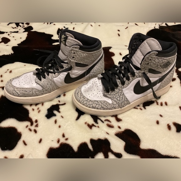 Nike Other - Jordan 1 Retro High White Cement 5.5Y